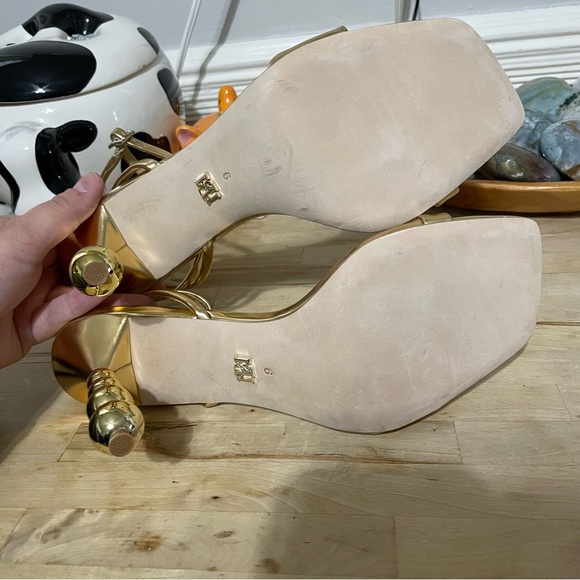 Badgley Mischka Ivette II Metallic Stiletto Sandal Size 9 - Picture 6 of 10